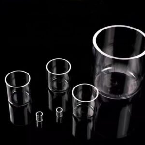 Flat bottom clear silica quartz crucible