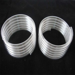 clear spiral quartz coil tube