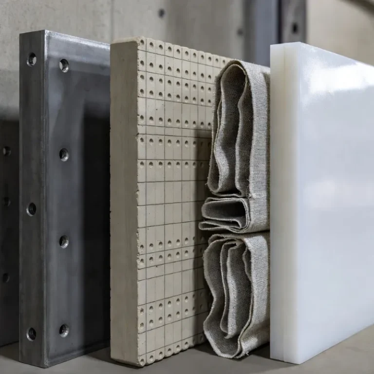 Comparison of 4 Types of Bulletproof Sheet Materials including steel ceramic aramid and UHMWPE