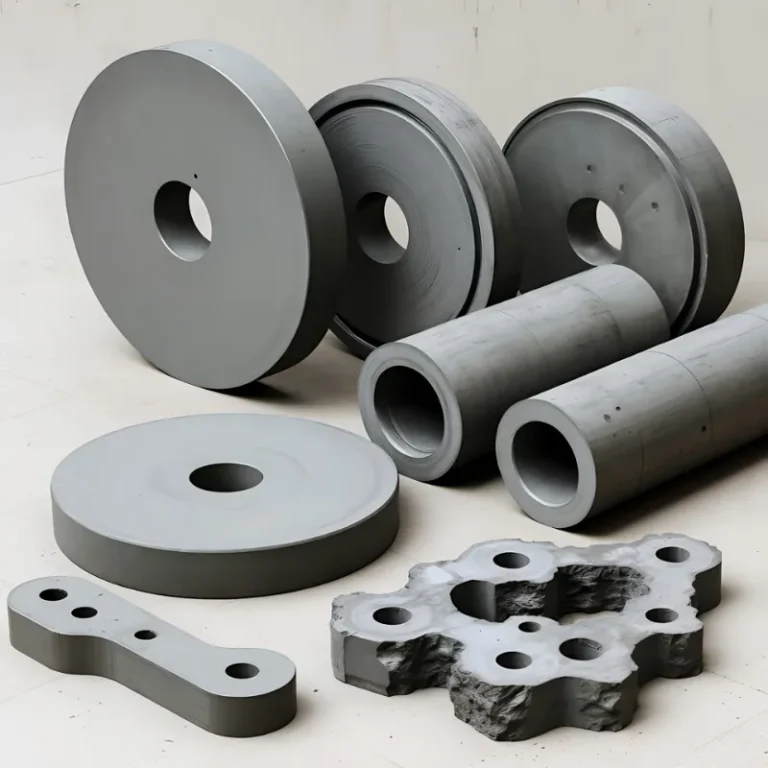 Overview of Silicon Carbide Ceramic showing industrial SiC ceramic components used in high temperature and wear applications