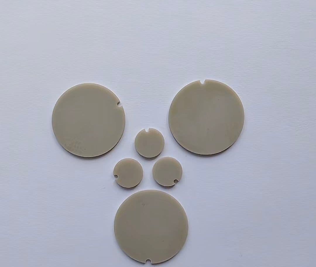 Aluminum nitride ceramic disc in various sizes
