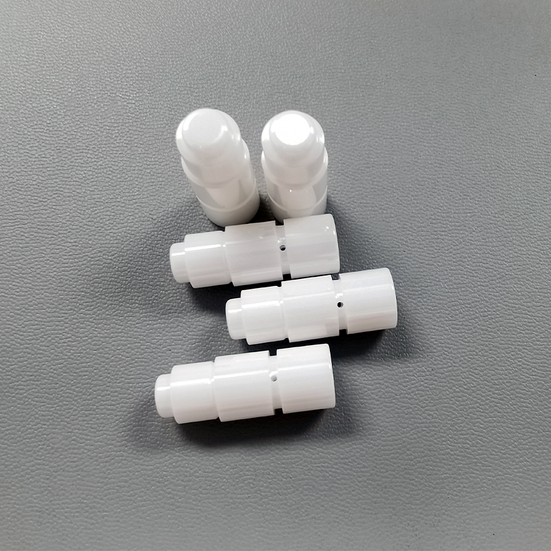 Precision-machined zirconia ceramic plungers
