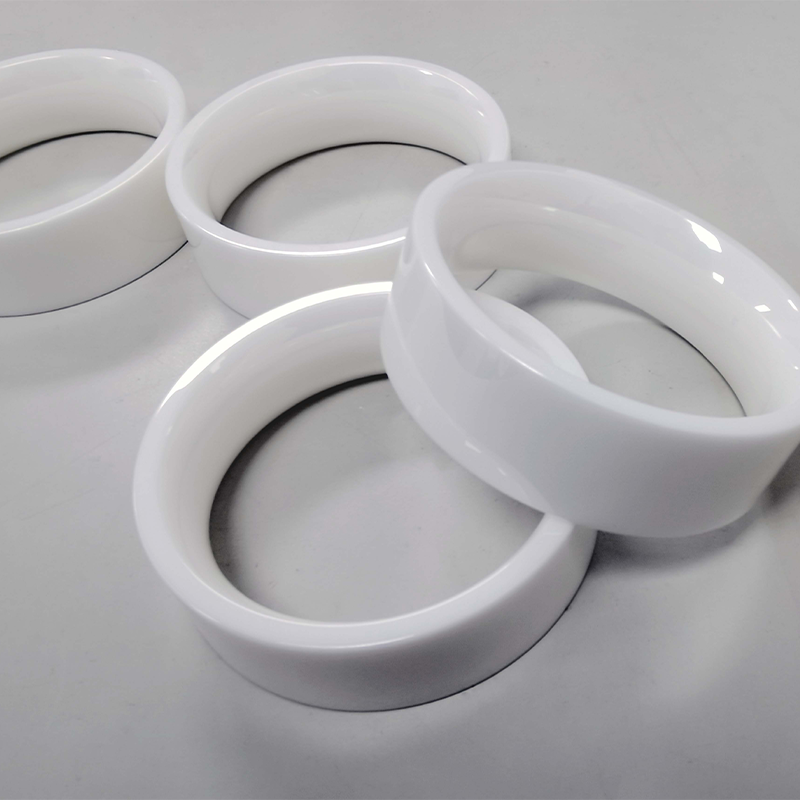 Polished zirconia ceramic wear rings