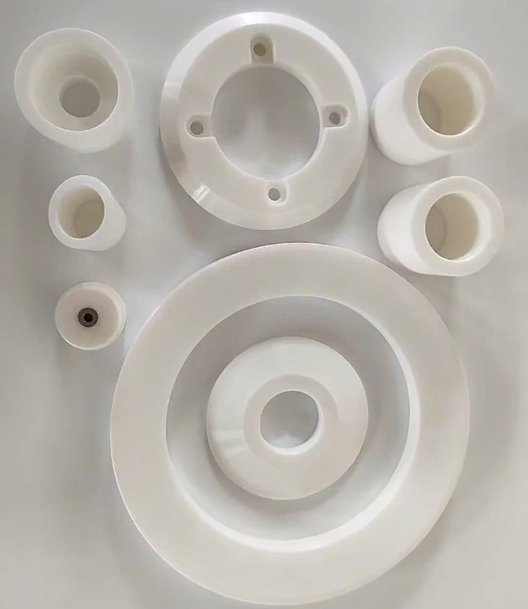 Precision-machined alumina ceramic valve discs